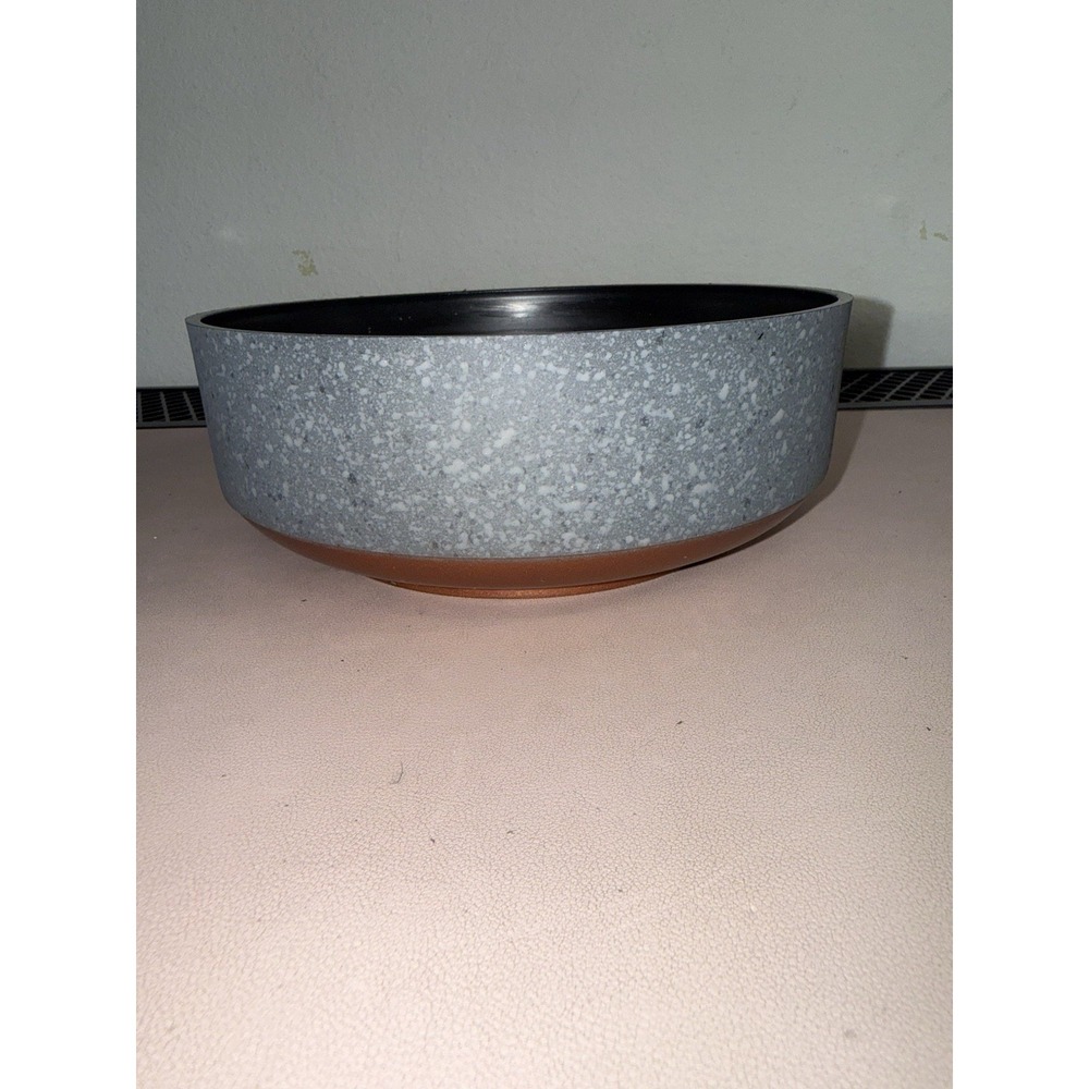 HC Companies Capri 8" Succulent Bowl Planter Gray‎ Speckled Copper Base Indoor